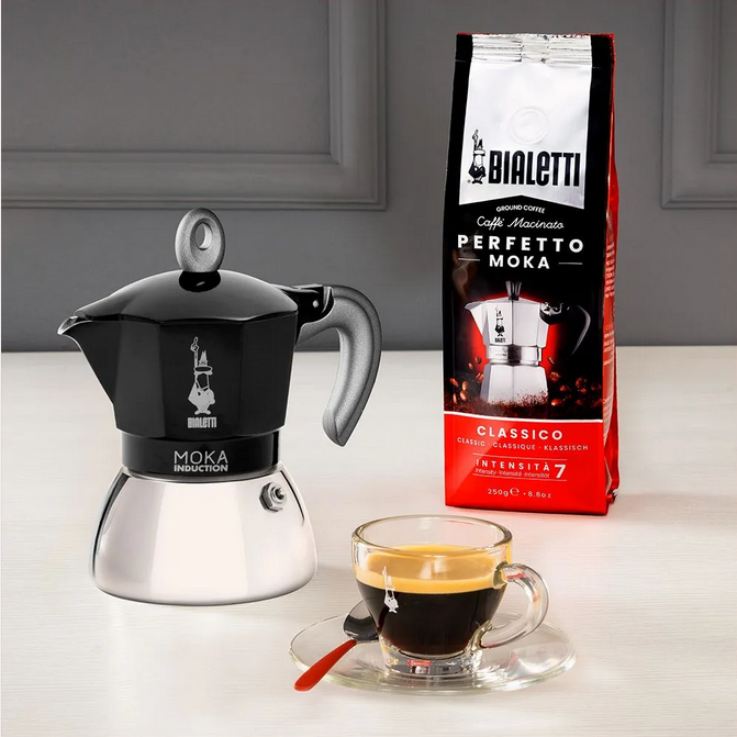 ⇒ Cafetera bialetti new moka induction 2 tazas negra ▷ Precio